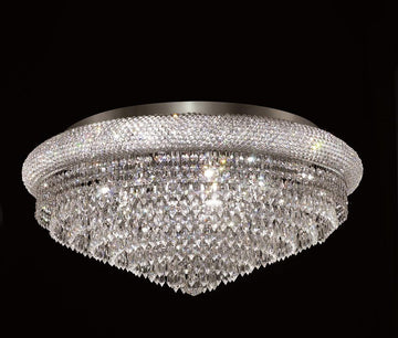 ZC121-1802F28C/EC By Regency Lighting - Primo Collection Chrome Finish 15 Lights Flush Mount