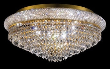C121-1802F28G By Regency Lighting-Primo Collection Gold Finish 15 Lights Flush