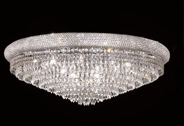 ZC121-1802F36C/EC By Regency Lighting - Primo Collection Chrome Finish 20 Lights Flush Mount