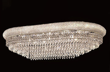 ZC121-1802F36SC/EC By Regency Lighting - Primo Collection Chrome Finish 18 Lights Flush Mount