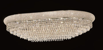 ZC121-1802F40SC/EC By Regency Lighting - Primo Collection Chrome Finish 24 Lights Flush Mount
