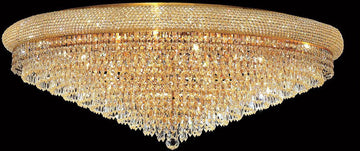 ZC121-1802F42G/EC By Regency Lighting - Primo Collection Gold Finish 30 Lights Flush Mount