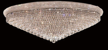 ZC121-1802F48C/EC By Regency Lighting - Primo Collection Chrome Finish 33 Lights Flush Mount