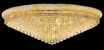 C121-1802F48G By Regency Lighting-Primo Collection Gold Finish 33 Lights Flush