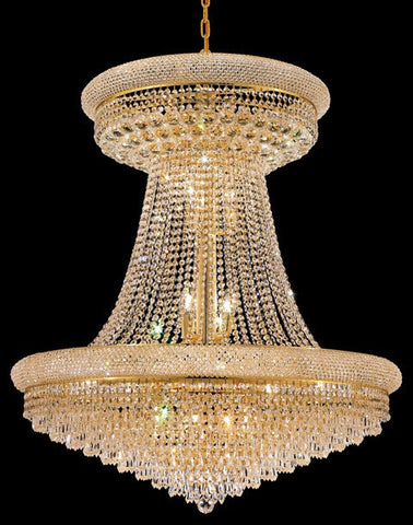 C121-1802G36SG/EC By Elegant Lighting Primo Collection 28 Lights Chandelier Gold Finish