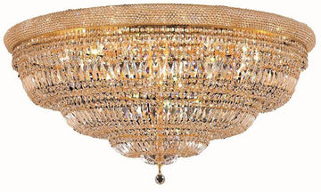 ZC121-1803F48G/EC By Regency Lighting - Primo Collection Gold Finish 33 Lights Flush Mount