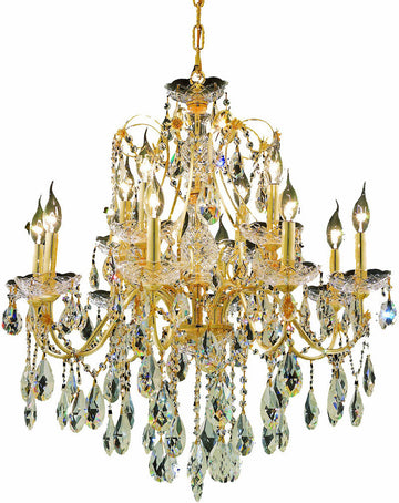 ZC121-2016D28G/EC By Regency Lighting - St. Francis Collection Gold Finish 12 Lights Dining Room