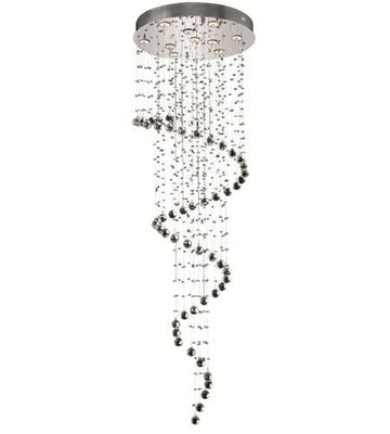 C121-2024G24C(LED)/RC By Elegant Lighting Galaxy Collection 10 Light Foyer/Hallway Chrome Finish