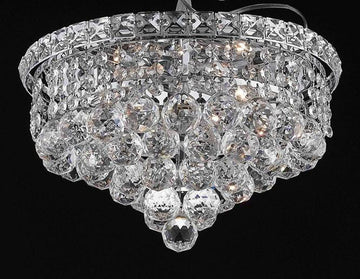 ZC121-2527F14C/EC By Regency Lighting - Tranquil Collection Chrome Finish 4 Lights Flush Mount