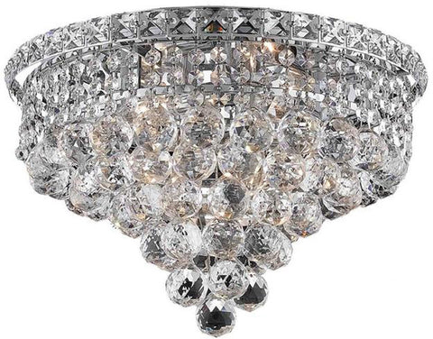 ZC121-2527F16C/EC By Regency Lighting - Tranquil Collection Chrome Finish 6 Lights Flush Mount