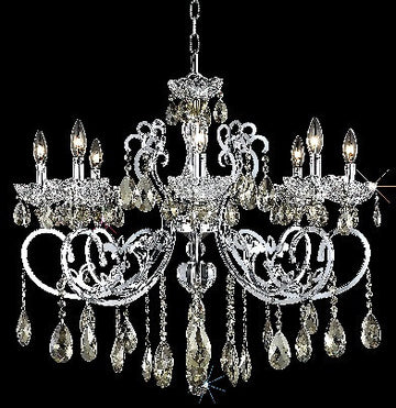 C121-2830D29C-GT/RC By Elegant Lighting Aria Collection 8 Light Chandeliers Chrome Finish