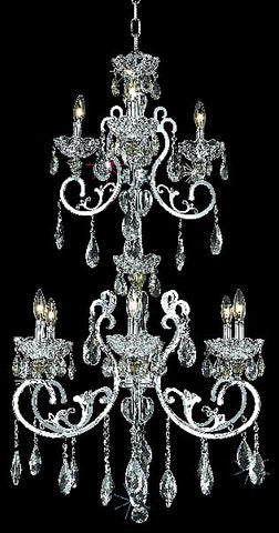 ZC121-2830G45C/EC By Regency Lighting Aria Collection 9 Light Chandeliers Chrome Finish