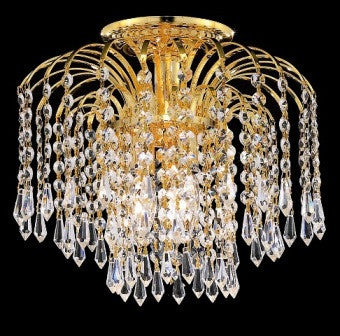 C121-6801F16G By Regency Lighting-Falls Collection Gold Finish 4 Lights Chandelier
