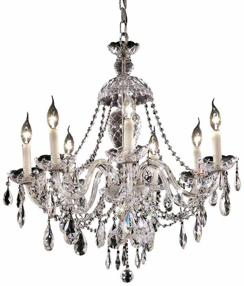 ZC121-7829D26C/EC By Regency Lighting - Alexandria Collection Chrome Finish 7 Lights Dining Room