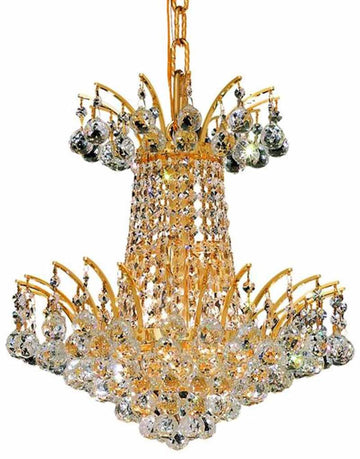 ZC121-V8031D16G/EC By Elegant Lighting - Victoria Collection Gold Finish 4 Lights Dining Room