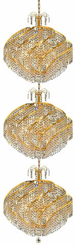 ZC121-8052G26G/EC By Regency Lighting - Spiral Collection Gold Finish 45 Lights Foyer/Hallway