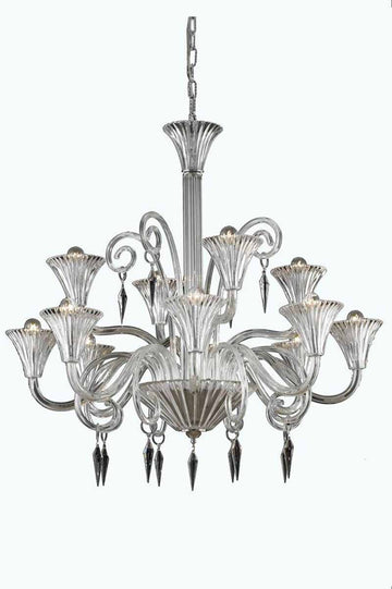 C121-8812D37CL/EC By Elegant Lighting - Symphony Collection 12 Lights Dining Room