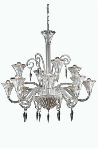 C121-8812D37CL/EC By Elegant Lighting - Symphony Collection 12 Lights Dining Room