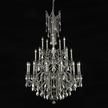 C121-9225G38DB-GT/RC By Elegant Lighting Rosalia Collection 25 Lights Chandelier Dark Bronze Finish