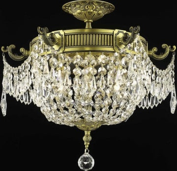 ZC121-9306F18AB/EC By Regency Lighting Esperanza Collection 6 Lights Flush Mount Antique Bronze Finish