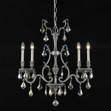 C121-9604D26DB-GS/RC By Elegant Lighting Monarch Collection 4 Lights Chandelier Dark Bronze Finish