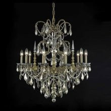 C121-9710D30DB-GT/RC By Elegant Lighting Athena Collection 10 Lights Chandelier Dark Bronze Finish
