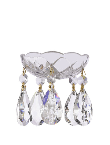 Asfour Chandelier Crystal 30% Lead Crystal Bobeche Bobache Lamp Chandelier Parts Cups with Lead Tear Drop Crystals CC-AS-103/100G+5EARC872+1-2-CL-G