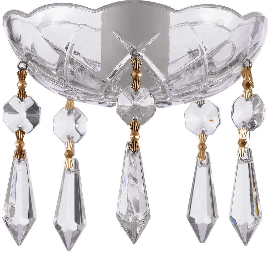 Asfour Chandelier Crystal 30% Lead Crystal Bobeche Bobache Lamp Chandelier Parts Cups with 1.5" Crystal U-Drop CC-AS-103/100G+5EACC-RC401+14MM-G