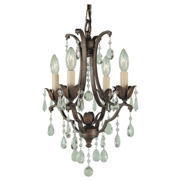 Murray Feiss 4 Bulb British Bronze Chandelier - C140-F1881/4BRB