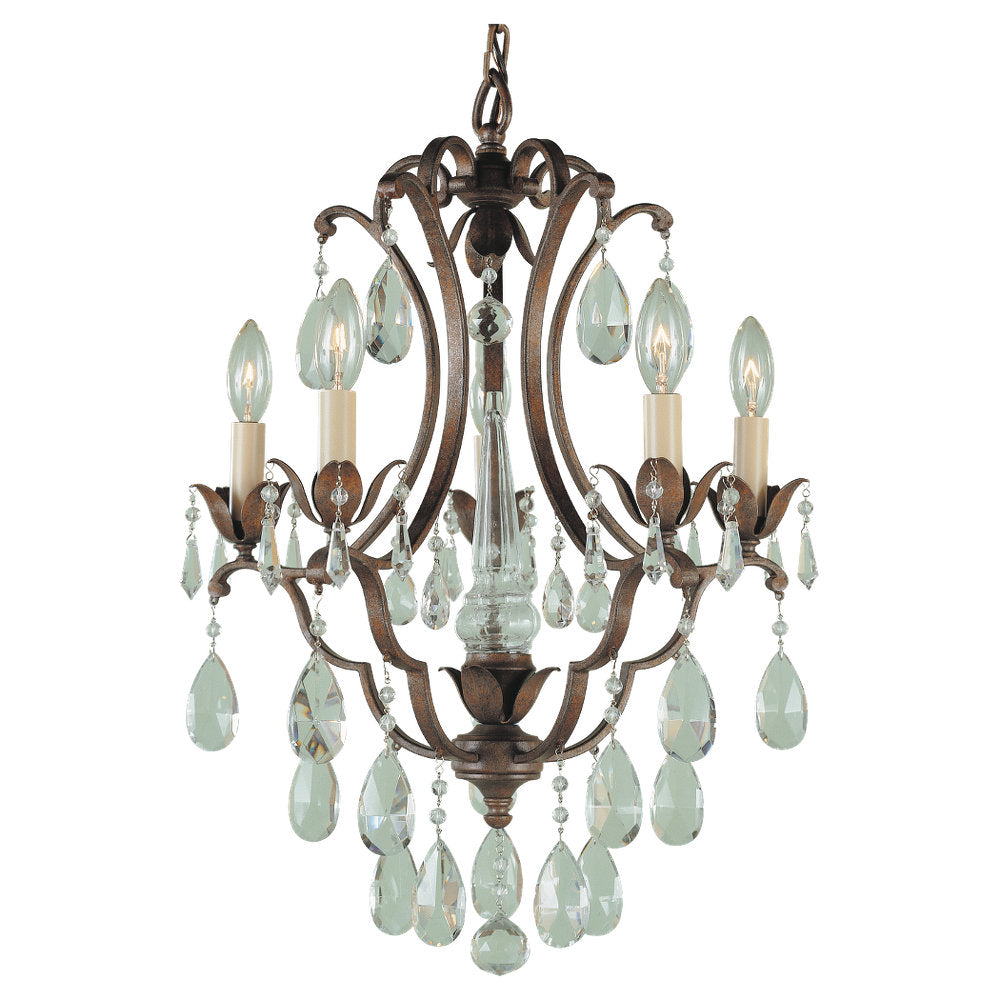 Murray Feiss 5 Bulb British Bronze Chandelier - C140-F1882/5BRB