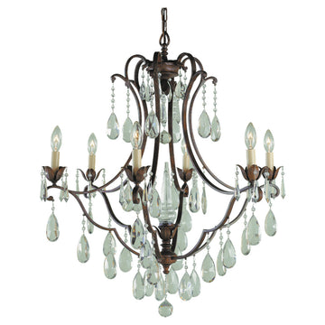 Murray Feiss 6 Bulb British Bronze Chandelier - C140-F1883/6BRB