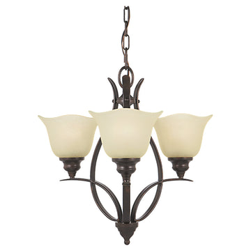 Murray Feiss 3 Bulb Grecian Bronze Chandelier - C140-F2047/3GBZ