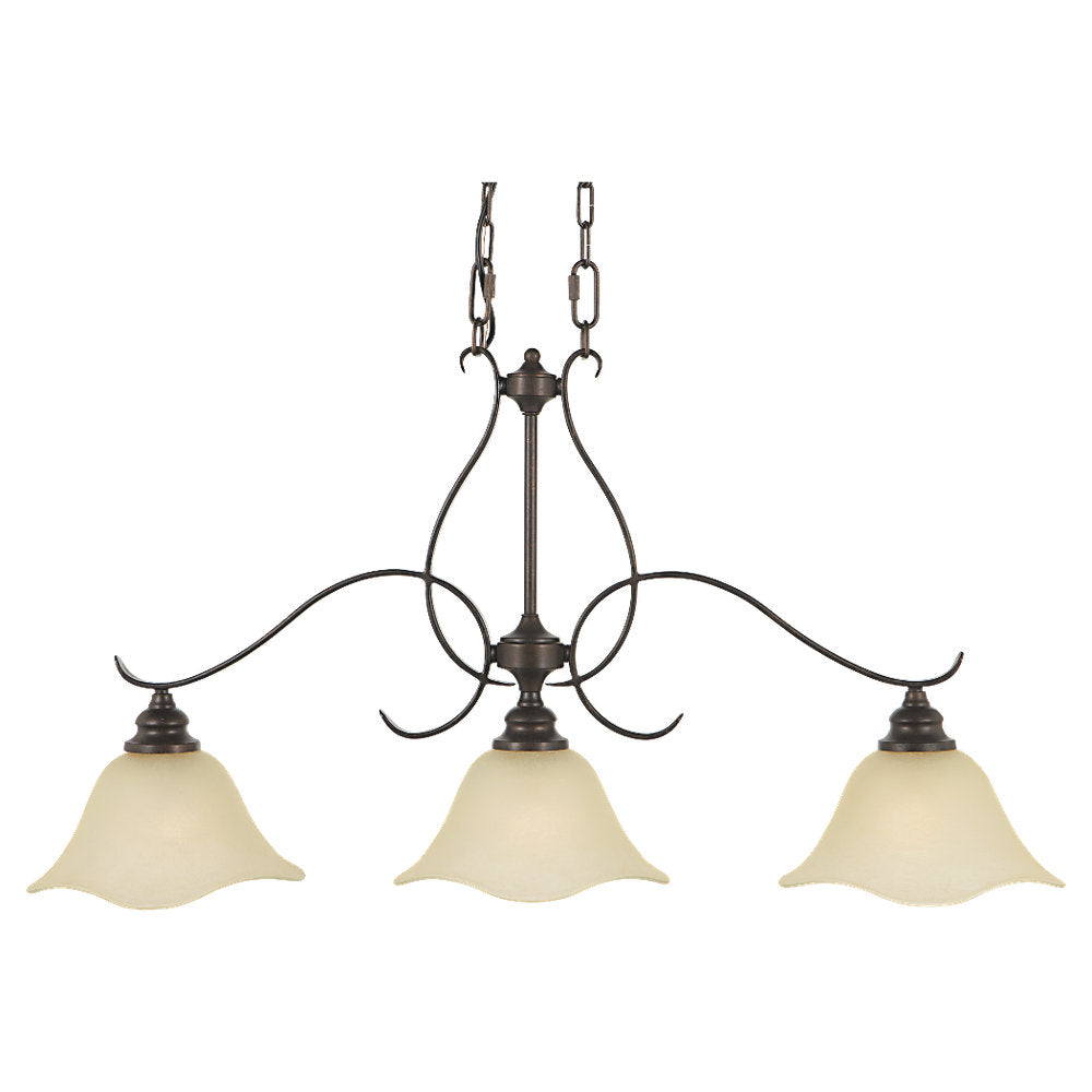 Murray Feiss 3 Bulb Grecian Bronze Chandelier - C140-F2048/3GBZ