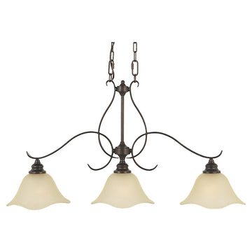 Murray Feiss 3 Bulb Grecian Bronze Chandelier - C140-F2048/3GBZ