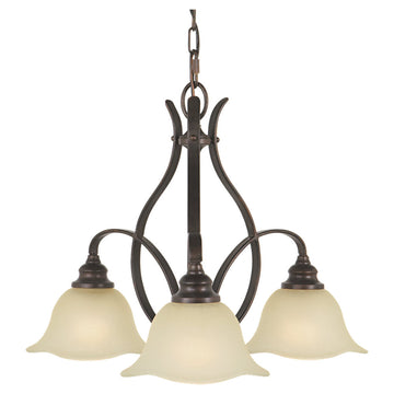 Murray Feiss 3 Bulb Grecian Bronze Chandelier - C140-F2049/3GBZ