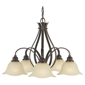 Murray Feiss 5 Bulb Grecian Bronze Chandelier - C140-F2050/5GBZ