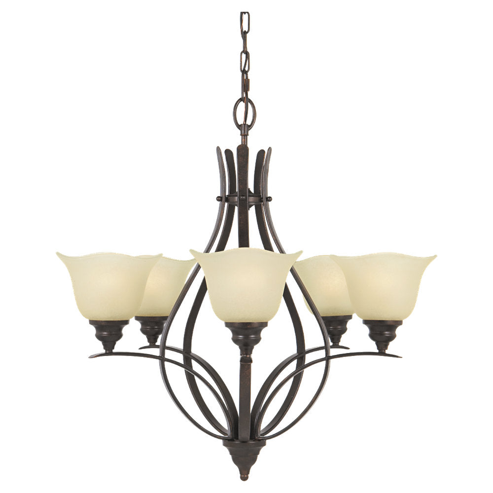 Murray Feiss 5 Bulb Grecian Bronze Chandelier - C140-F2055/5GBZ
