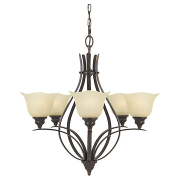 Murray Feiss 5 Bulb Grecian Bronze Chandelier - C140-F2055/5GBZ