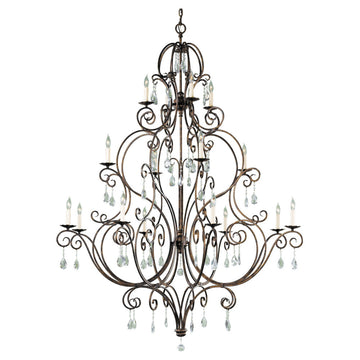 Murray Feiss 16 Bulb Mocha Bronze Chandelier - Multi - C140-F2110/8+4+4MBZ