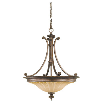 Murray Feiss 3 Bulb British Bronze Chandelier - C140-F2112/3BRB
