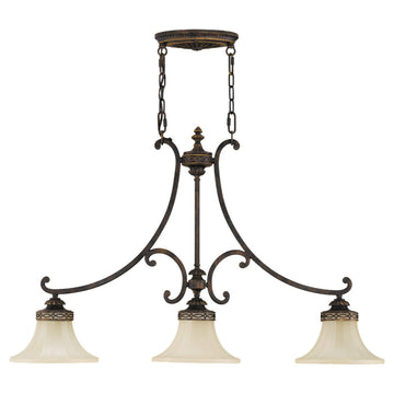 Murray Feiss 3 Bulb Walnut Chandelier - C140-F2218/3WAL