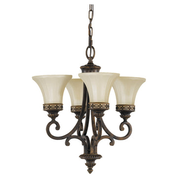 Murray Feiss 4 Bulb Walnut Chandelier - C140-F2221/4WAL