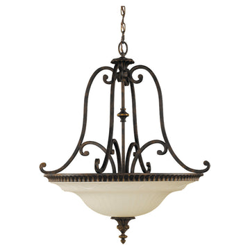 Murray Feiss 4 Bulb Walnut Chandelier - C140-F2222/4WAL