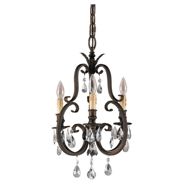 Murray Feiss 3 Bulb Aged Tortoise Shell Chandelier - C140-F2226/3ATS
