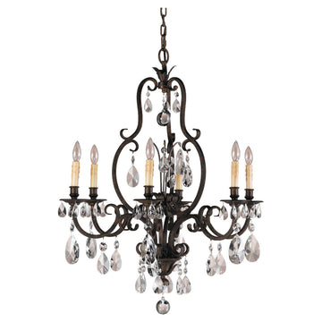 Murray Feiss 6 Bulb Aged Tortoise Shell Chandelier - C140-F2228/6ATS