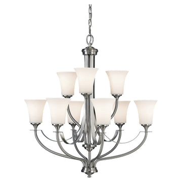 Murray Feiss 9 Bulb Brushed Steel  Chandelier - C140-F2253/6+3BS