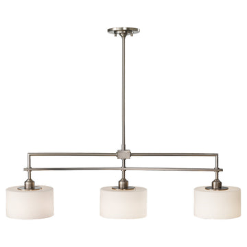 Murray Feiss 3 Bulb Brushed Steel Chandelier - C140-F2402/3BS