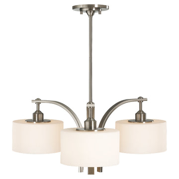 Murray Feiss 3 Bulb Brushed Steel Chandelier - C140-F2403/3BS