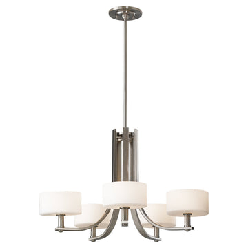 Murray Feiss 5 Bulb Brushed Steel Chandelier - C140-F2405/5BS