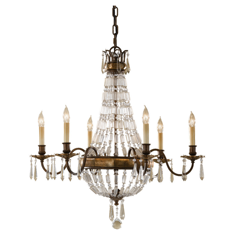 Murray Feiss 6 Bulb Oxidized Bronze/British Bronze Chandelier - C140-F2461/6OBZ/BRB